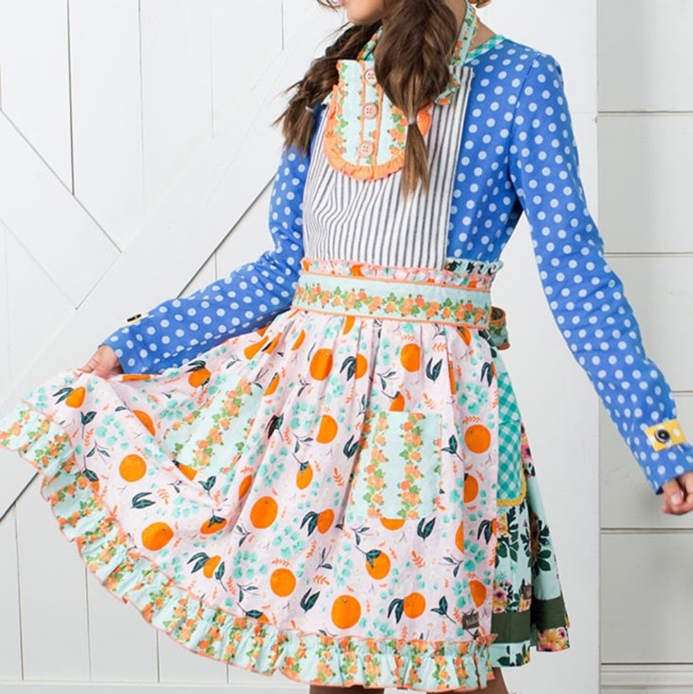 MJ Peaches and Oranges Apron One Size Kids